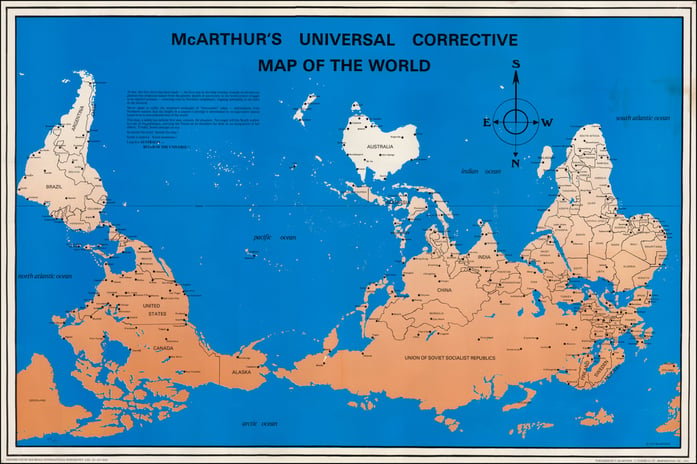 McArthurs Universal Corrective Map of the World